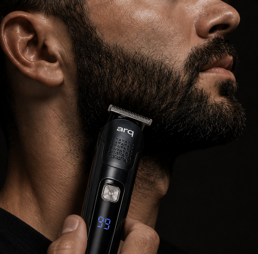 trimming facial hair