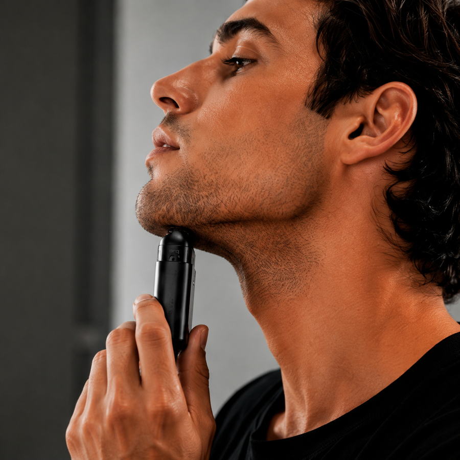 trimming facial hair